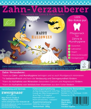 Zahn-Verzauberer "Halloween-Edition" 180g Snack Kokos PUR, bio