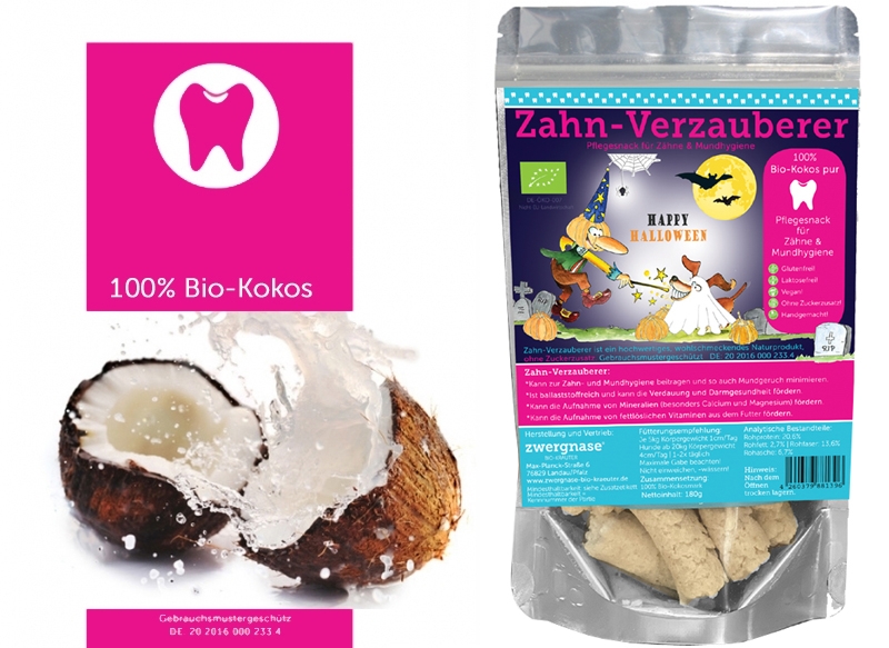 Zahn-Verzauberer "Halloween-Edition" 180g Snack Kokos PUR, bio