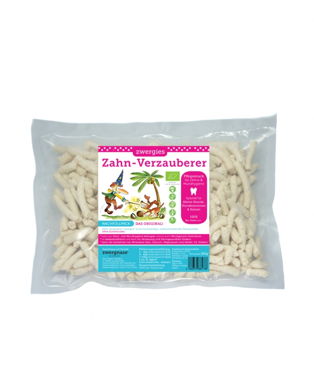 Nachfüllpack für "Zwergies in der Dose" 360g, Snack, Kokos PUR, bio