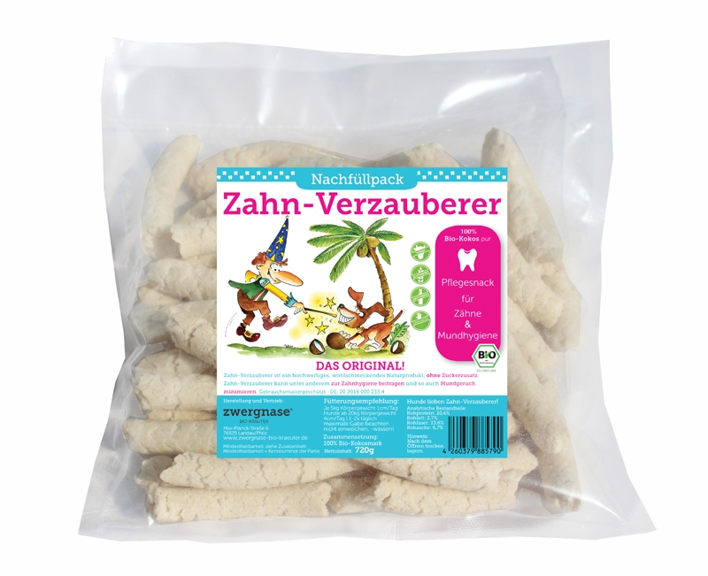 Nachfüllpack für "Zahn-Verzauberer Weihnachts-Dose" Snack, Kokos PUR, bio, 720g